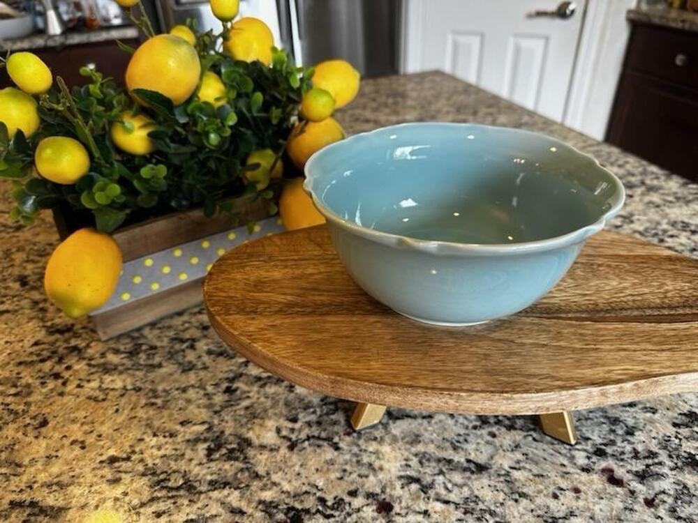 Threshold Wellsbridge Light Blue Stoneware Bowl, Dishwasher & Microwave Safe